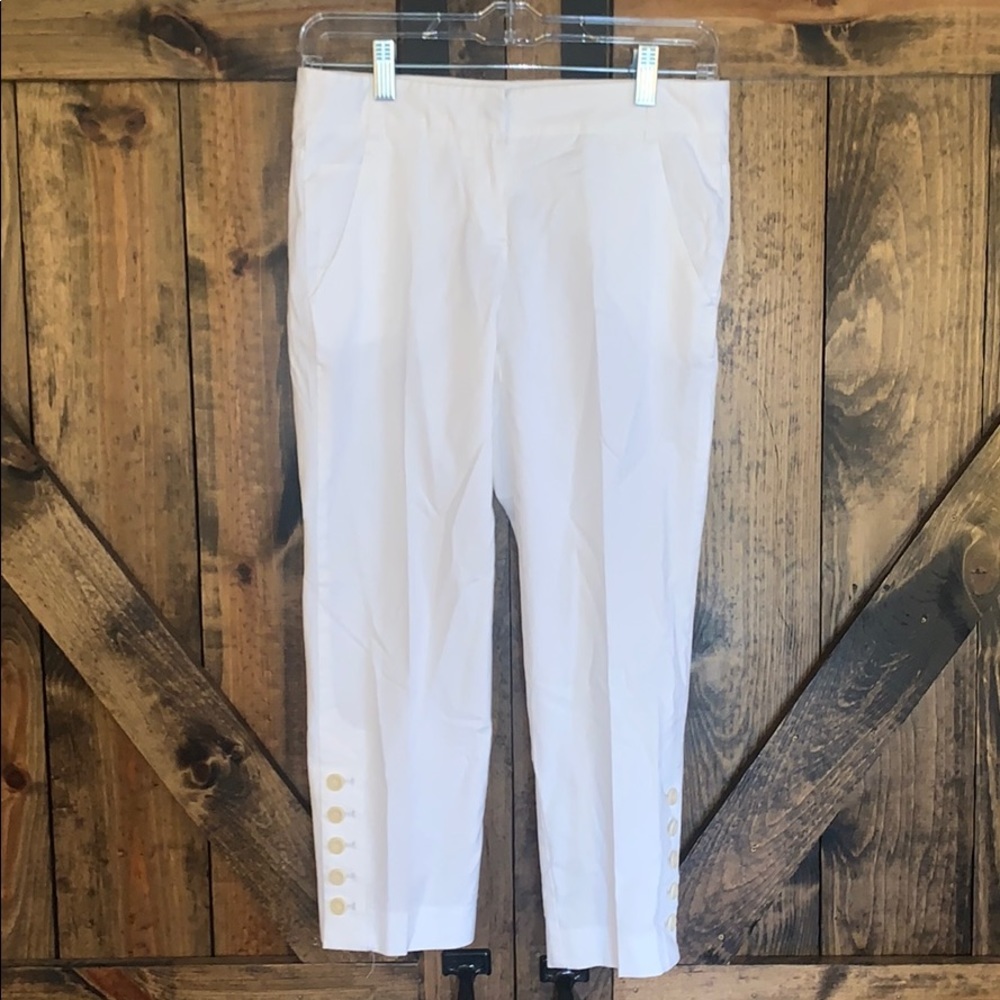 Theory like new white Capri pants size 0!